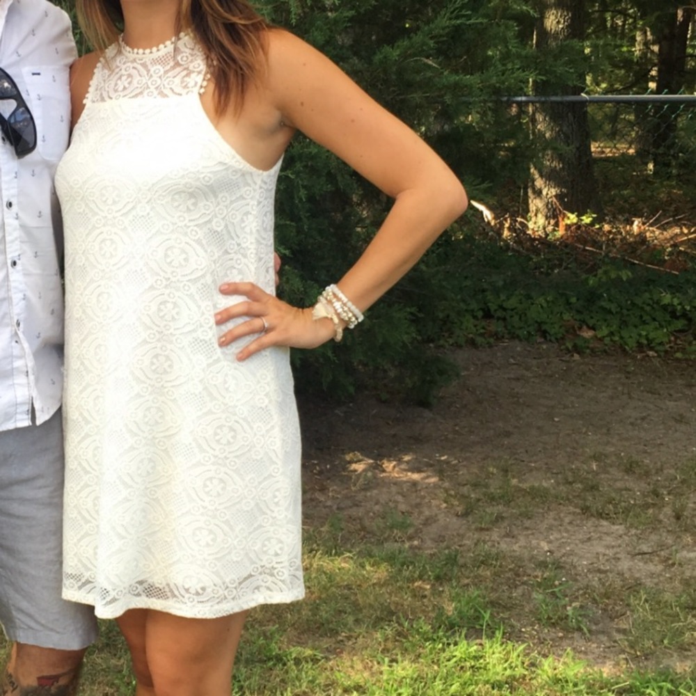 White lace dress